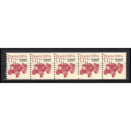 2127b 7.1c Tractor Just Clears MNH Dry Gum PNC 1/5 X0848
