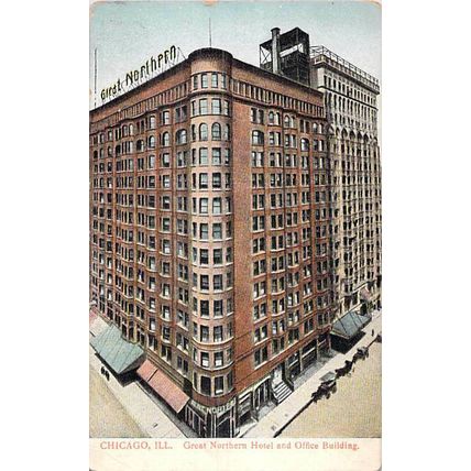 Great Northern Hotel Chicago United States Postcard Unused VGC