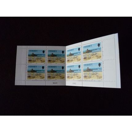 Jersey 1992 Scenes £1.12 mint stamp booklet SGSB45 St Ouen's Bay Sand Yachts