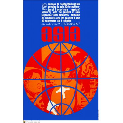 Political POSTER.Solidarity with ASIA.Cold War Revolution Propaganda Art.asian 2