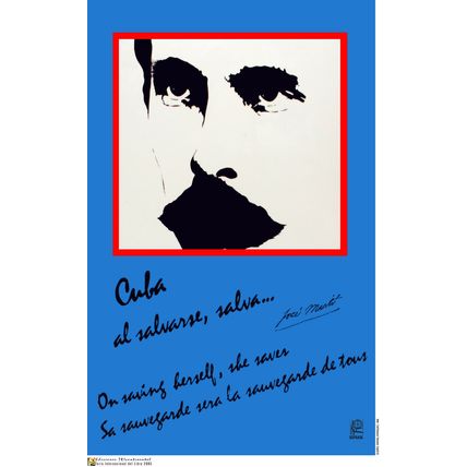 Political Cuban POSTER.Jose Marti Cuba History.Cold War Revolution Art.am59