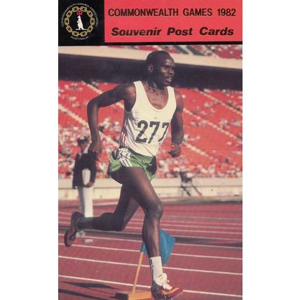 Henry Rono Steeplechase Kenya Athletics 1982 Commonwealth Games Postcard