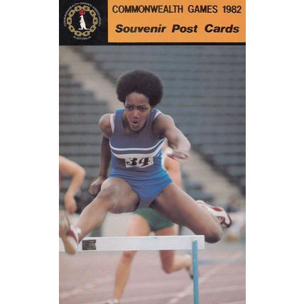 Lorna Boothe Hurdles British Champion 1982 Commonwealth Games Postcard