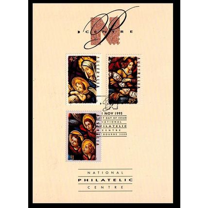 Australia 1995 Christmas 3 Stamps on National Philatelic Centre Card