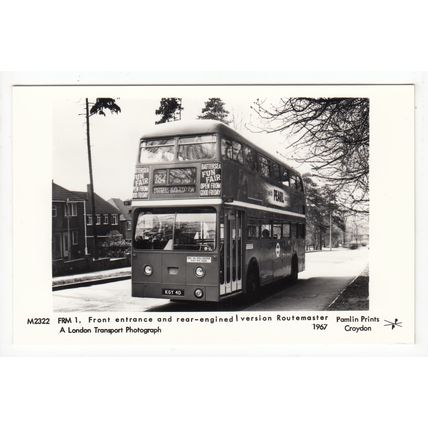 London Transport Routemaster Bus Pamlin Prints Reproduction Postcard M2322