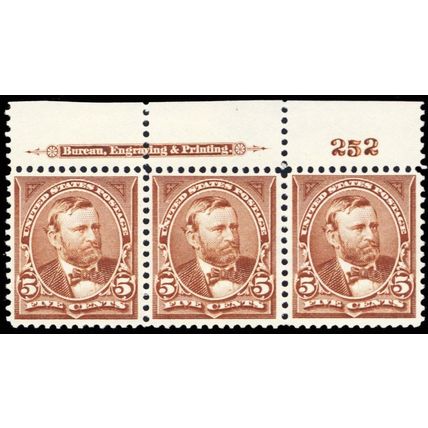 270, Mint PL# & Imprint Strip VF NH With PFC Certificate Cat $375. - Stuart Katz