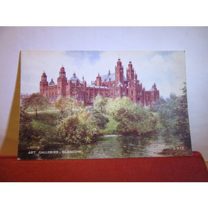 ART GALLERIES, GLASGOW artist, Brian Gerald unused vintage postcard =
