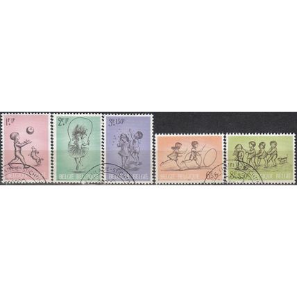 Belgique 1966 Michel 1456 - 1460 O Cote (2008) 1.85 € Jeux d'enfants Cachet rond
