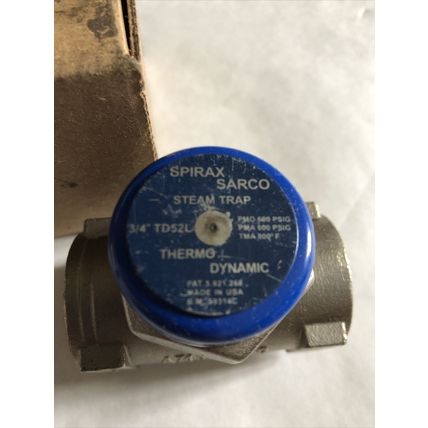 3/4" npt Spirax Sarco TD52L,B.M. 59314C Cool-blue THERMO-DYNAMIC Steam Trap,BO