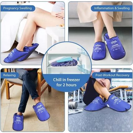 Hilph Gel Slippers Hot & Cold Therapy for feet Sports Recovery Injuries etc