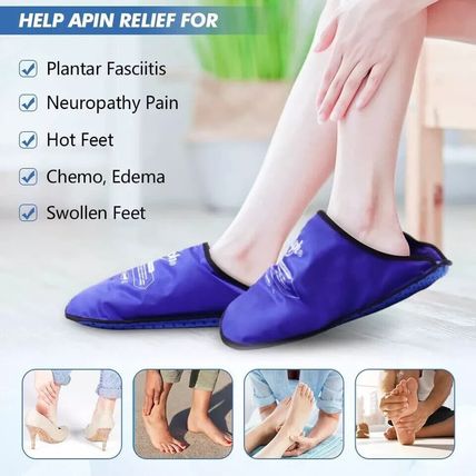 Hilph Gel Slippers Hot & Cold Therapy for feet Sports Recovery Injuries etc