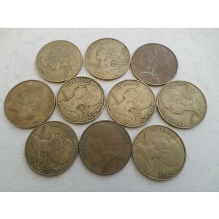 France - 30 - 20 centime coins - Dated 1963