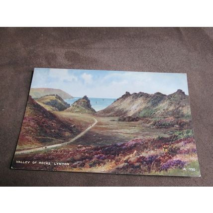 Valentines Art Postcard - Valley of Rocks Lynton - Artist Brian Gerald A770