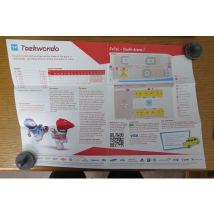 2012 LONDON OLYMPICS ORIGINAL £85 TICKET FOR TAEKWONDO + SPECTATOR GUIDE