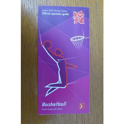 2012 LONDON OLYMPICS ORIGINAL £125 TICKET FOR BASKETBALL + SPECTATOR GUIDE
