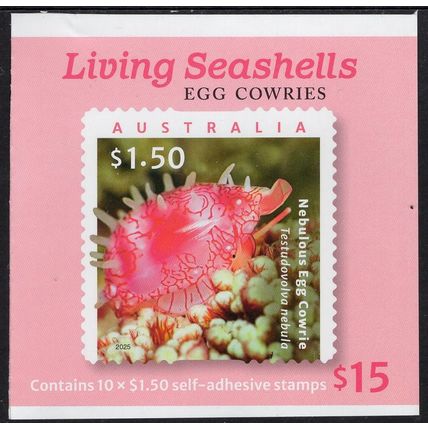 AUSTRALIA: 2025, LIVING SEASHELLS, EGG COWRIES BLOCK OF 4 MNH S/A STAMPS 1