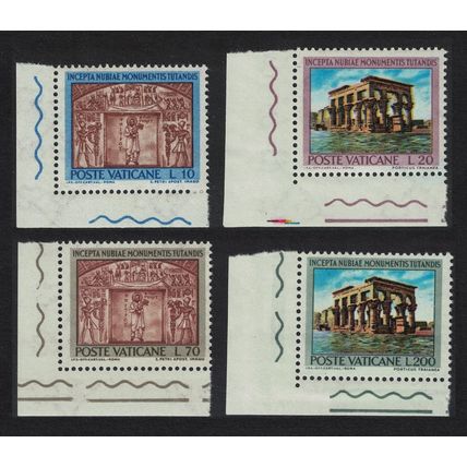 Vatican Nubian Monuments Preservation 4v Corners 1964 MNH SG#423-426