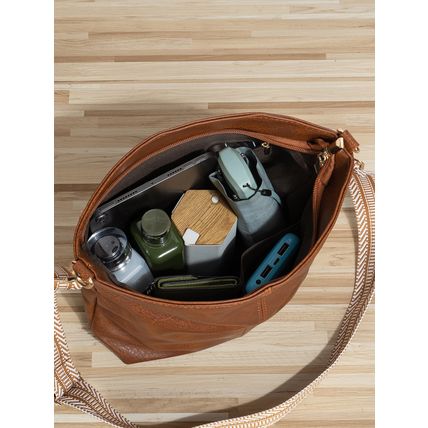 Women Shoulder Bag Vintage Crossbody Purse Handbag Brown