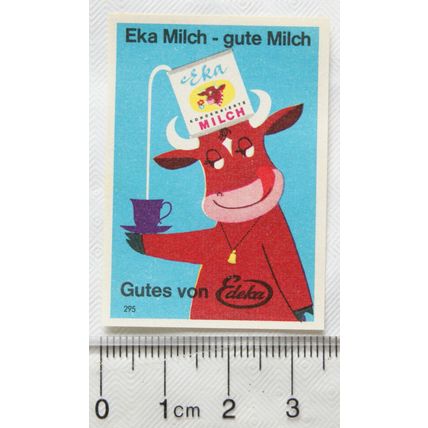 vintage West Germany Matchbox Label - Edeka - Eka Milch Gute Milch