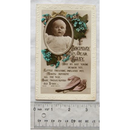 1924 postcard Birthday Fun Dear Baby