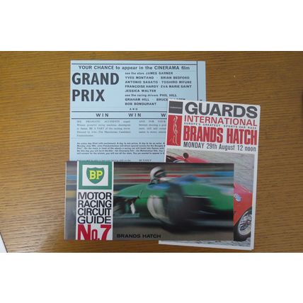 1966 FORMULA 1 BRITISH GRAND PRIX PROGRAMME @ BRANDS HATCH + RACECARD & EXTRAS