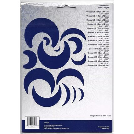 Tattered Lace. Nested Crescent Die Set. Die Cutting Cardmaking Scrapbooking
