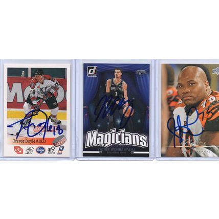 Autographed 3 Card Lot with Victor Wembanyama Signed Nice