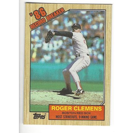 1987 TOPPS ROGER CLEMENS #1