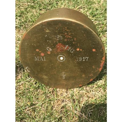 Brass WW1 Trench Art Ashtray made from World War One shell dated 1917 First