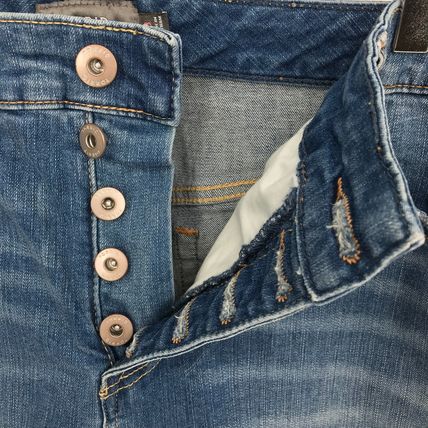 Torrid High Rise 5" Stretch Denim Shorts Size 18 Distressed Button Fly Blue