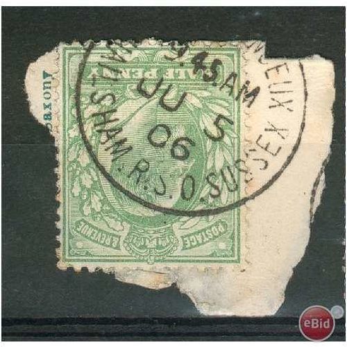 GB stamps 1902-10 -1/2d SG215 Sussex cancel 1