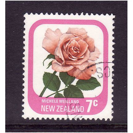 NEW ZEALAND 1975 7c Michele Meilland Rose Sg 1092 Fine used