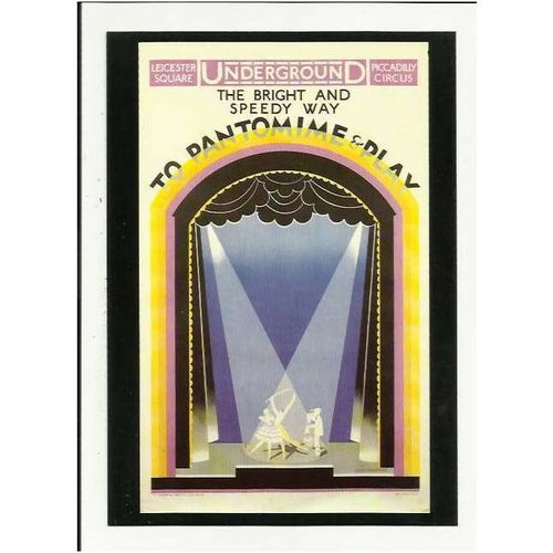 LTM141 LONDON TRANSPORT To Pantomime & Play Postcard by LT Museum