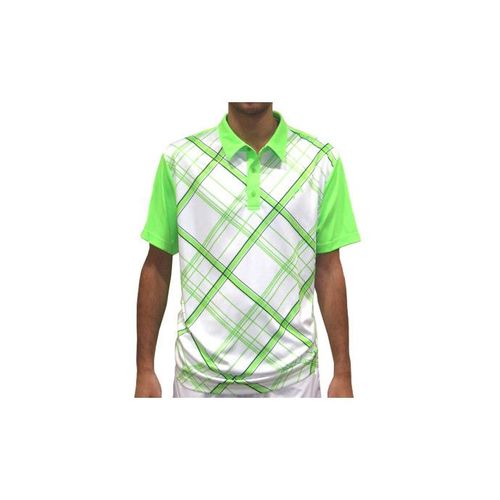 HEAD Performance Polo Shirt in neon green plaid Size L