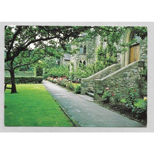 Mount St Bernard Abbey Enclosure Gardens Leicestershire colour postcard
