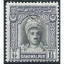 Bahawalpur 1948 SG23 1 1/2a Black & Violet Mounted Mint .. ..