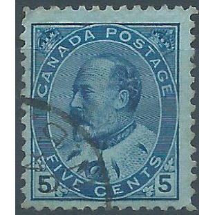 Canada 1903 SG178 5c Blu/Bluish Fine Used.. ..