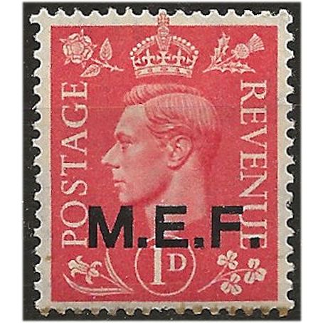 M.E.F 1943 M11 1d Pale Scarlet Mounted Mint . ..