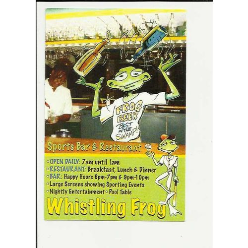 Barbados WHISTLING FROG SPORTS BAR Postcard by Ace Cards