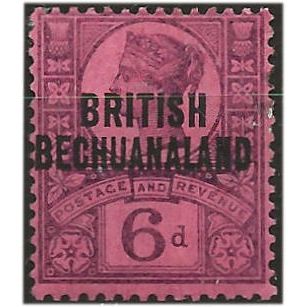 Bechuanaland 1891 SG36 6d Purple/Rose Mounted.Mint . ..