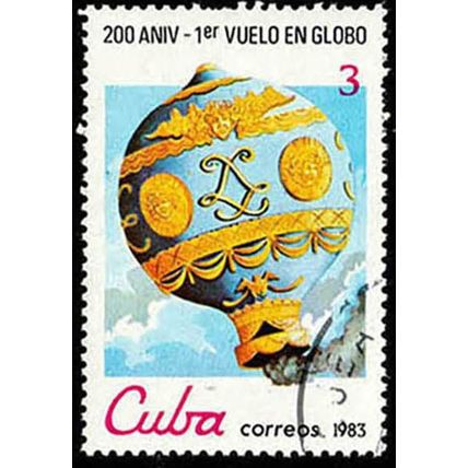 Cuba 1983 Balloons 3c Used Stamp..