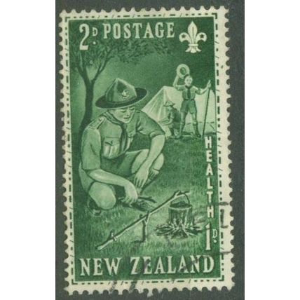 NEW ZEALAND - 1953 Health Stamps - 2d + 1d deep yellow-green - FU