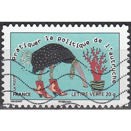 France 2013 Yvert A800 O Cote (2015) 0.60 € Pratiquer la politique de l'autruche