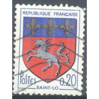 France stamps 1966 - 20c Saint-Lo, Arms - used