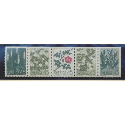 Sweden Stamps Scott #782 To 786, Mint Hinged, Strip