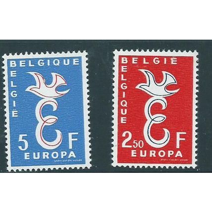 belgium stamps sg1659 mnh sg 1659 1958 europa set