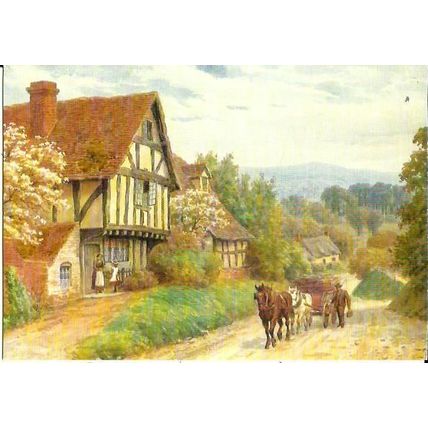 Art A.R. QUINTON Cropthorne Hill Postcard (Medici 2097)
