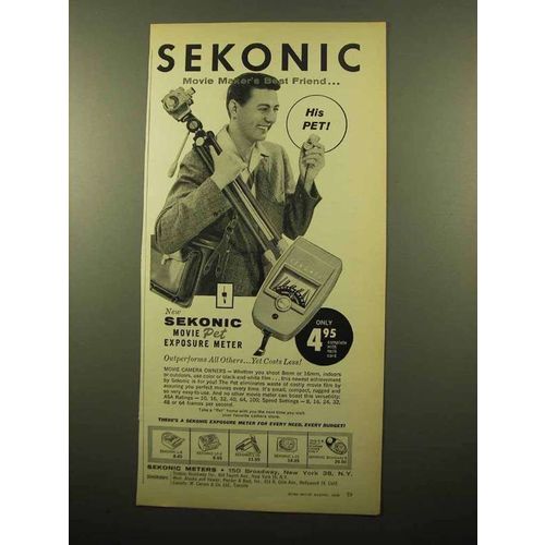 1959 Sekonic Movie Pet Exposure Meter Ad - Best Friend