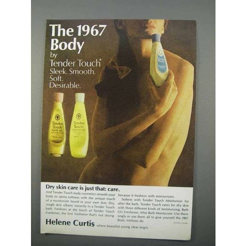 1966 Helene Curtis Tender Touch Body Cosmetics Ad