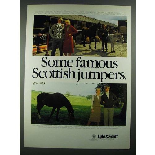 1980 Lyle & Scott Fashion Ad - Wyndburgh and Rubstic Horses